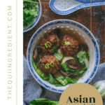 Asian Style Beef and Pork Meatballs