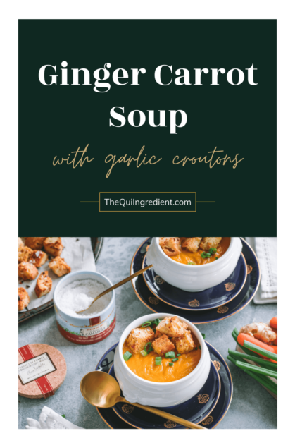 Ginger Carrot Soup with Le Saunier de Camargue Fleur de Sel Finishing Salt