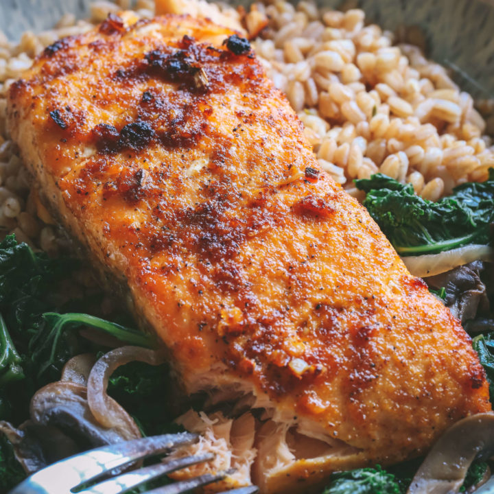Baked Salmon with Farro-image